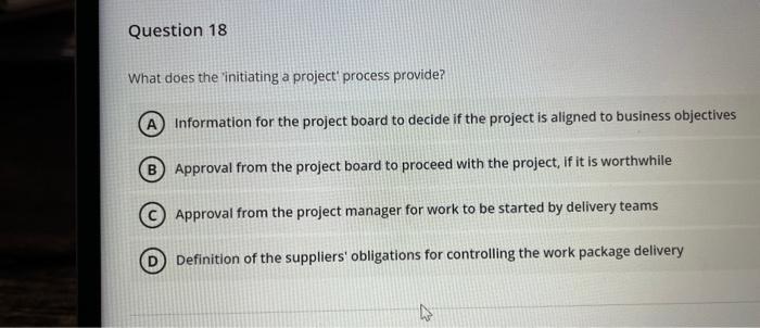 help me If the project or stage requires