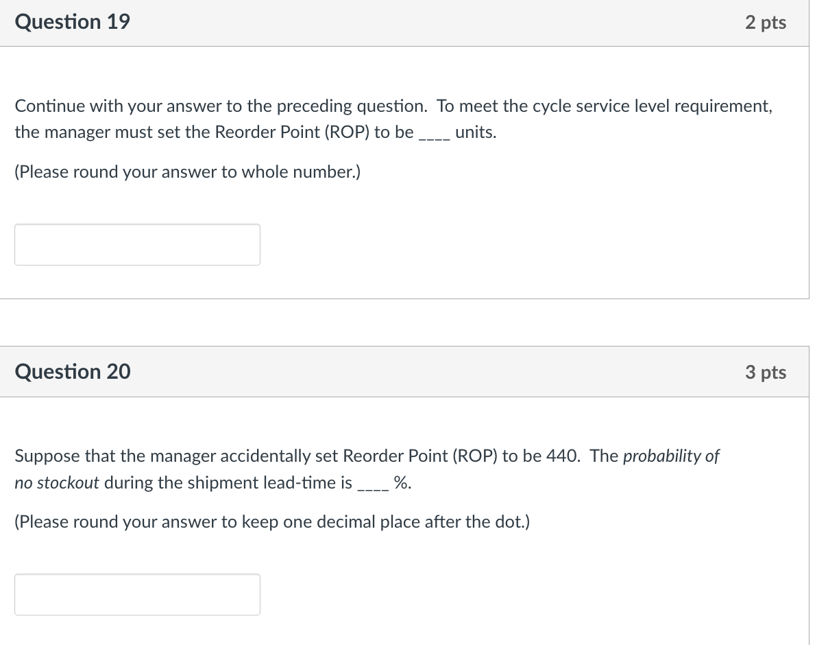 Problem Statement: Continuous Review Inventory