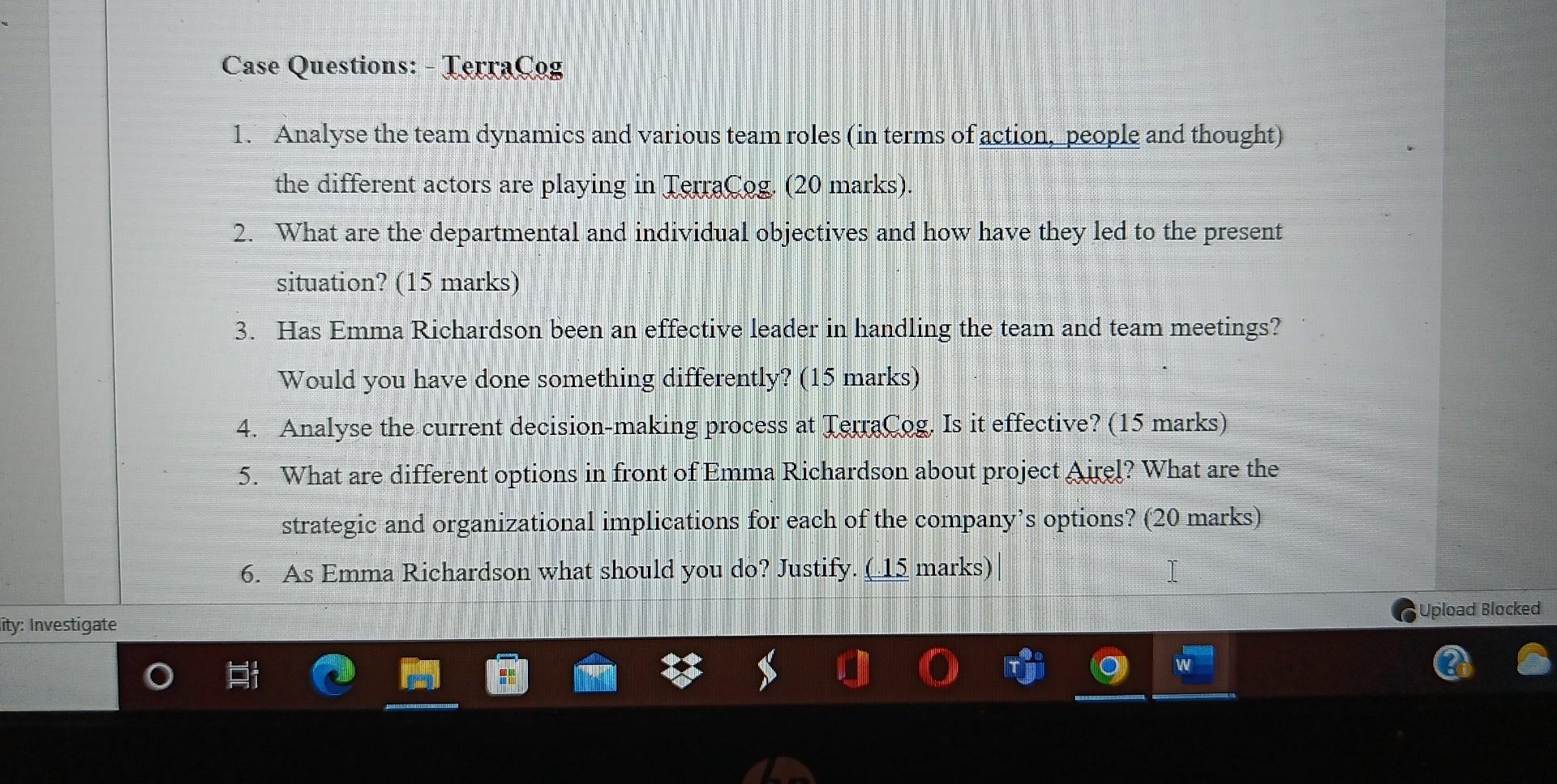 Name of the case : Terracog Global Positioning