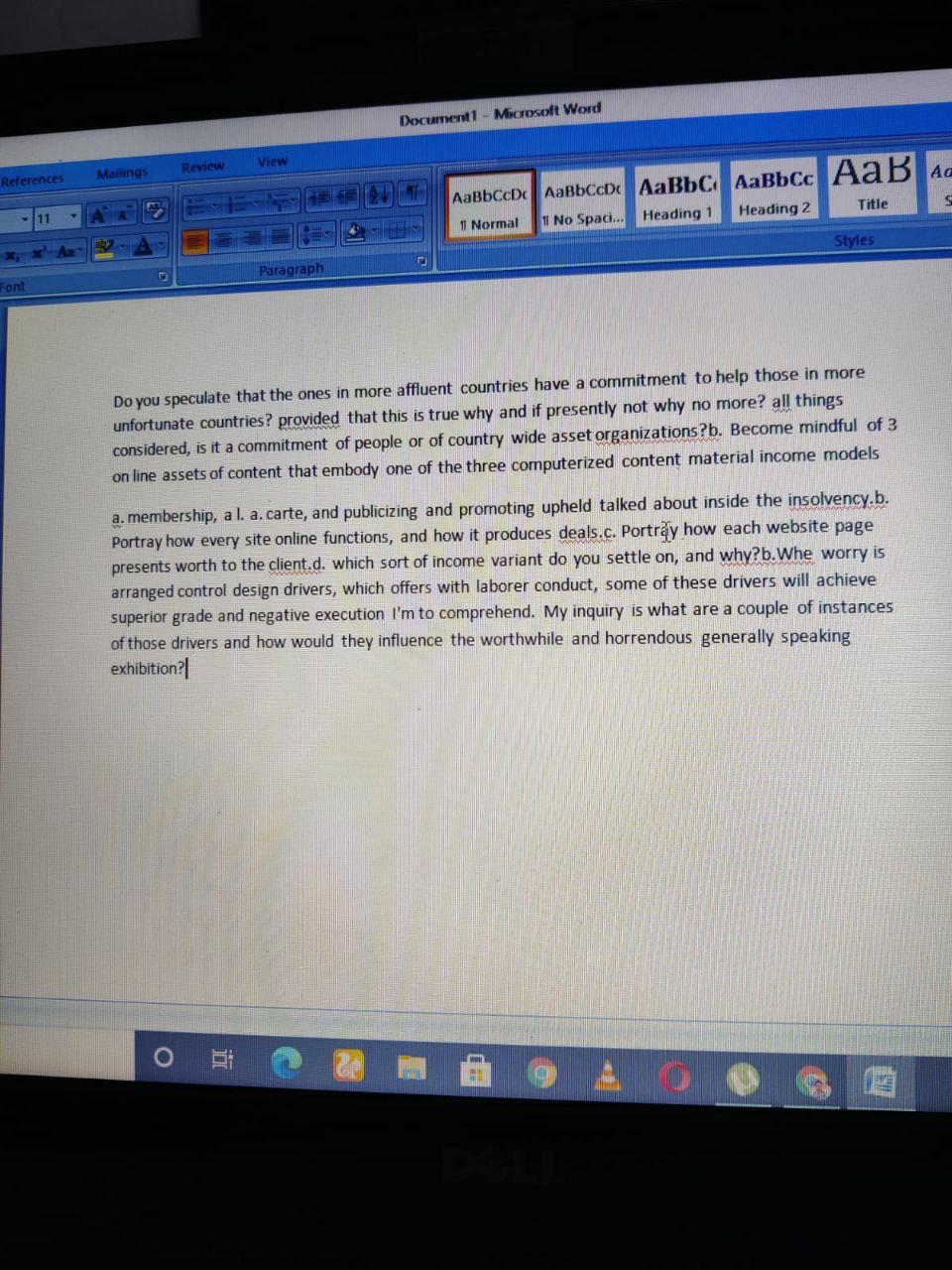 Document - Microsoft Word View Mailings Review