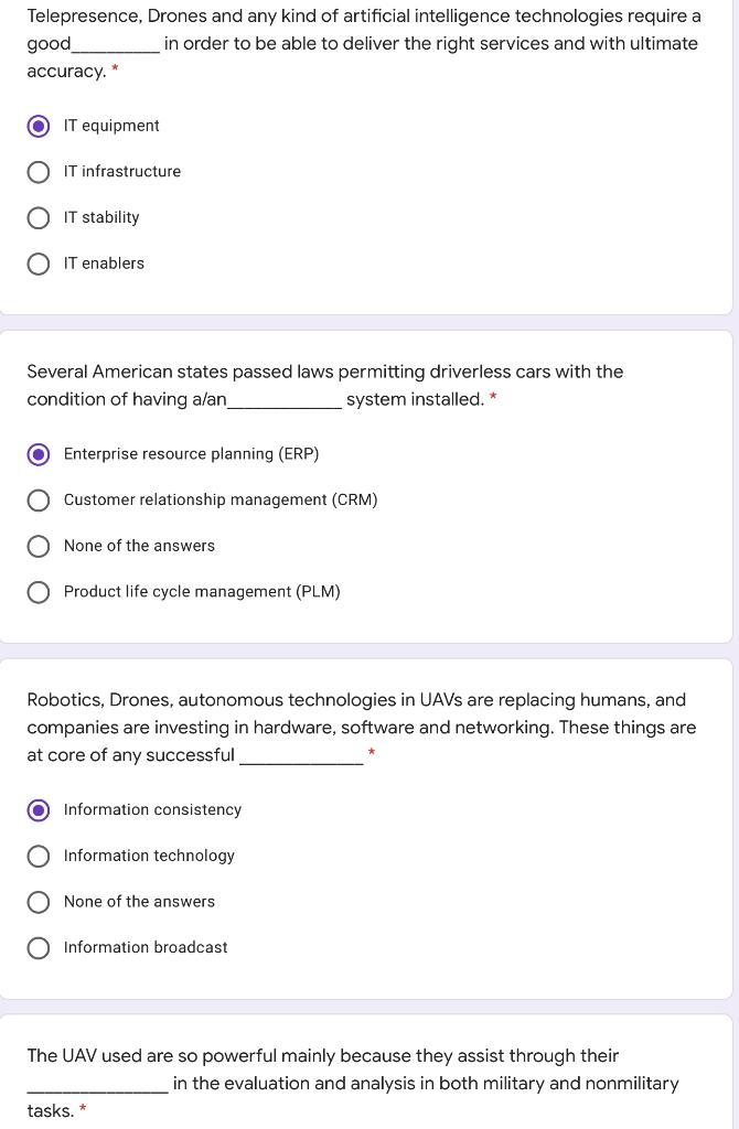 Telepresence, Drones and any kind of artificial