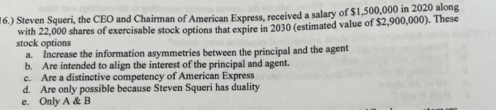 -6.) Steven Squeri, the CEO and Chairman of