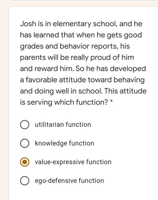 Josh is in elementary school, and he has learned