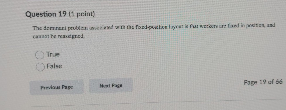Question 19 (1 point) The dominant problem