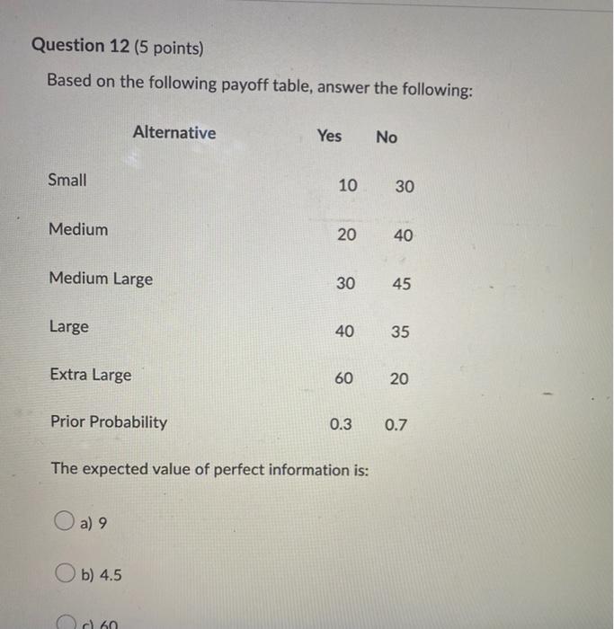 urgent help please Based on the following payoff