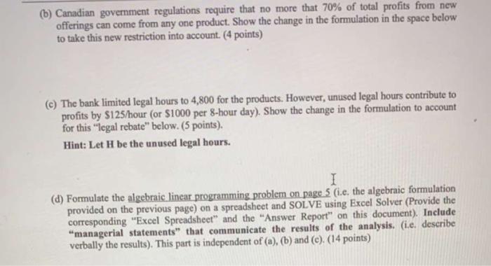 answers for a to d required The RBC (Royal Bank