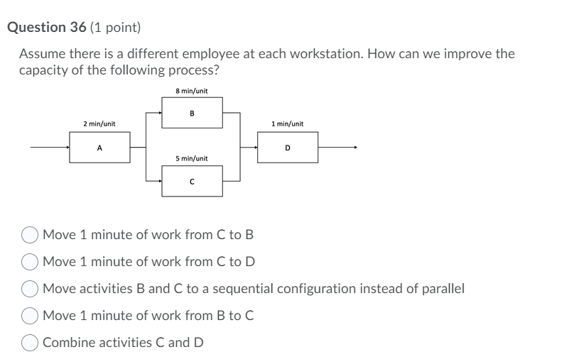 Question 36 (1 point) Assume there is a different