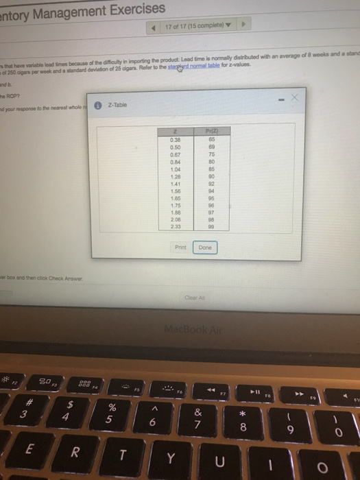 Homework: Inventory Management Exercises HW