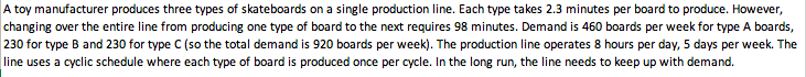 1. What is the minimum cycle length (in weeks)
