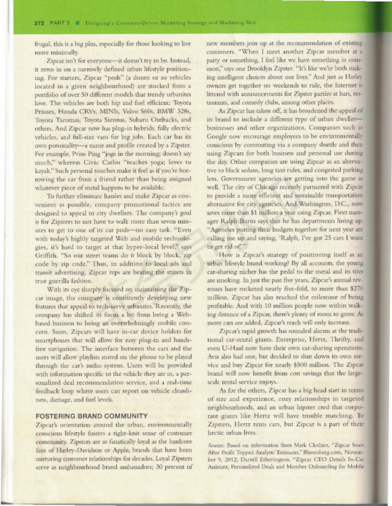 Question: How does Zipcar guide or nudge