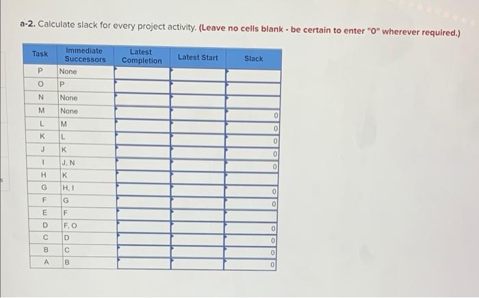 2 Problem 15-7 (Algo) 10 points Consider the