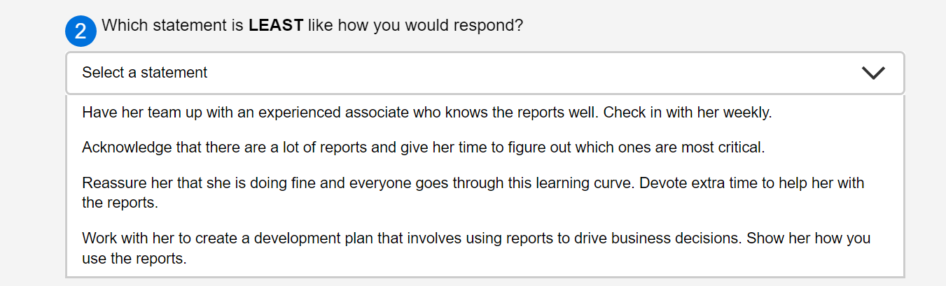 Which statement is MOST like how you would