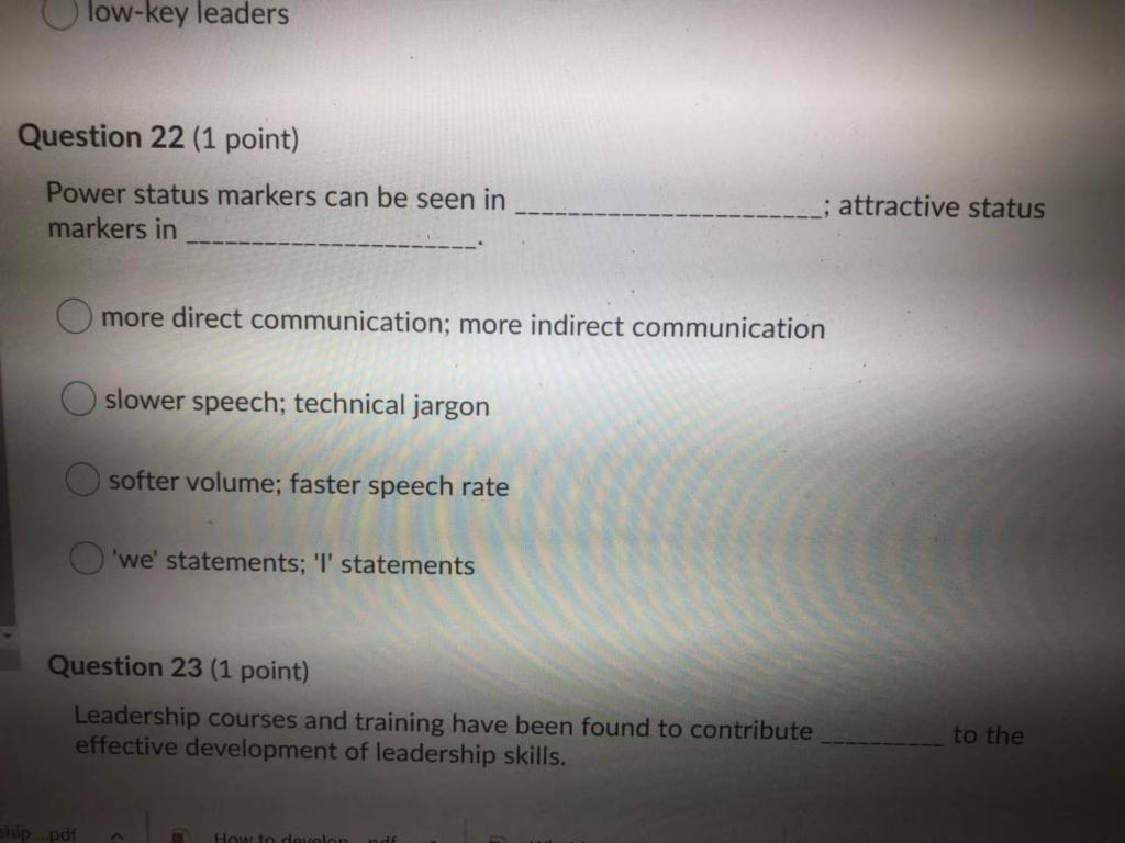 Question 21 (1 point) Individuals who became