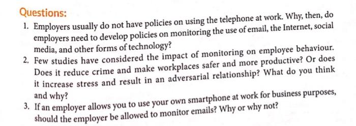 But It's My Privacy! its business employees have