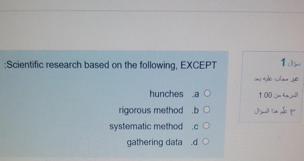 Scientific research based on the following,