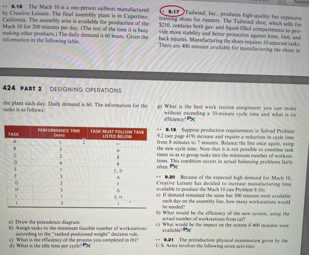Help me out with question 9.17 a b c d *9.16 The