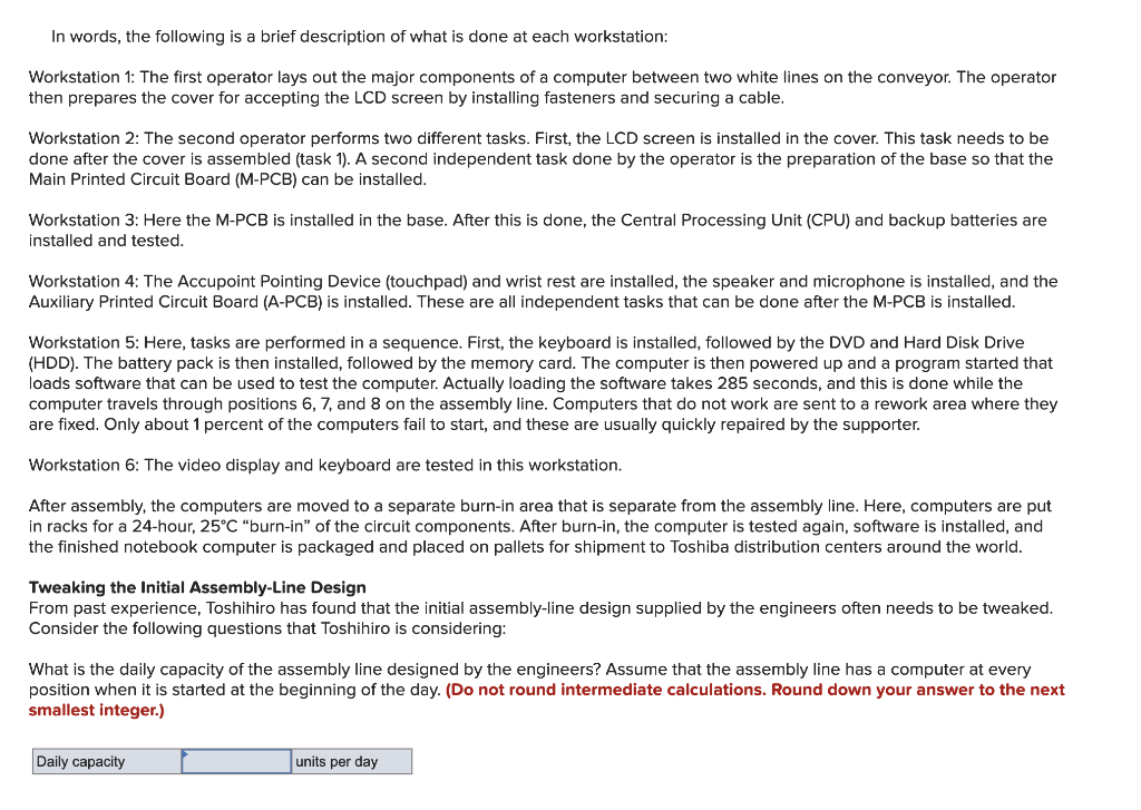 Toshiba's Notebook Computer Assembly Line