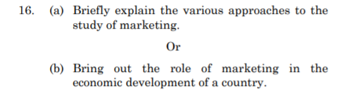 questions, choosing either (a) or (b), 8 mark 16.