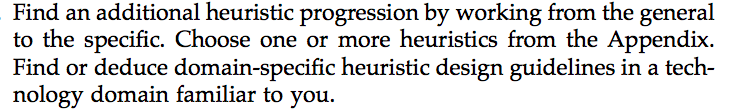 - Find an additional heuristic progression by