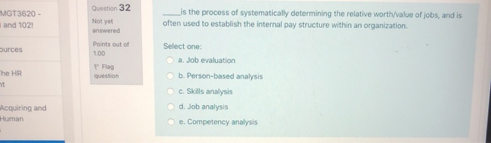 Question 31 Not yet answered Lis a method that