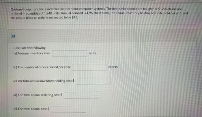 Custom Computers, Inc. assembles custom home