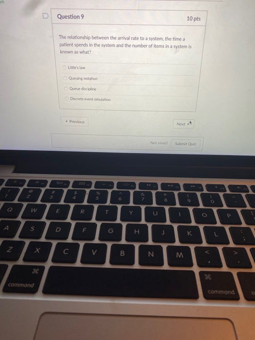 Question 9 10 pts The relationship between the