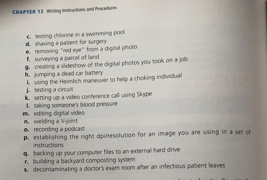 Writing instructions is a challenging task that