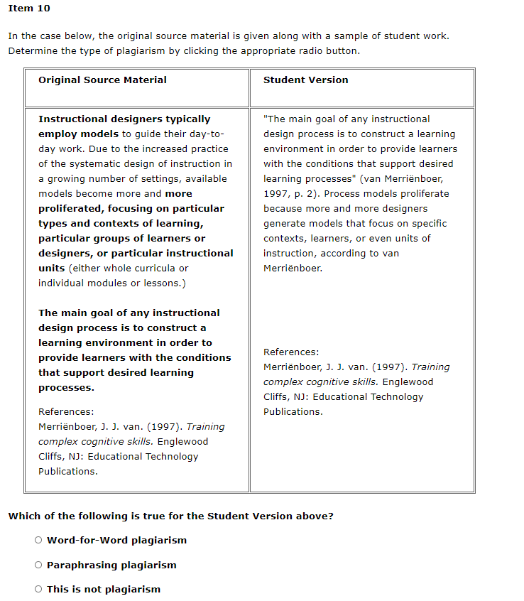 Item 1 In the case below, the original source