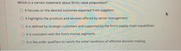 Which is a correct statement about firm's value