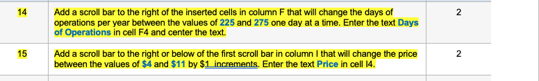 10 11 Create a data table in the range F5:N22.