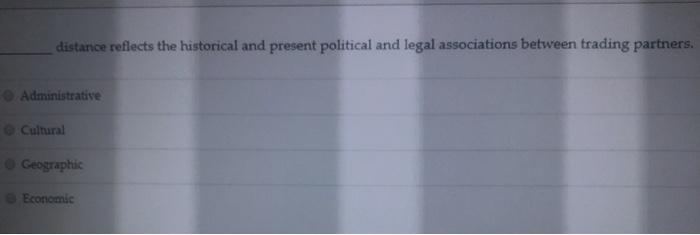 distance reflects the historical and present