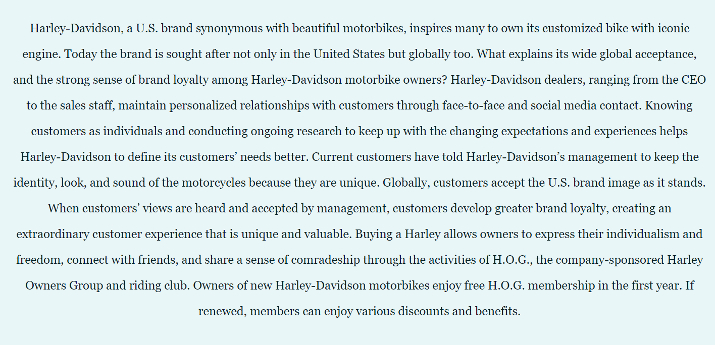 undefined Harley-Davidson, a U.S. brand