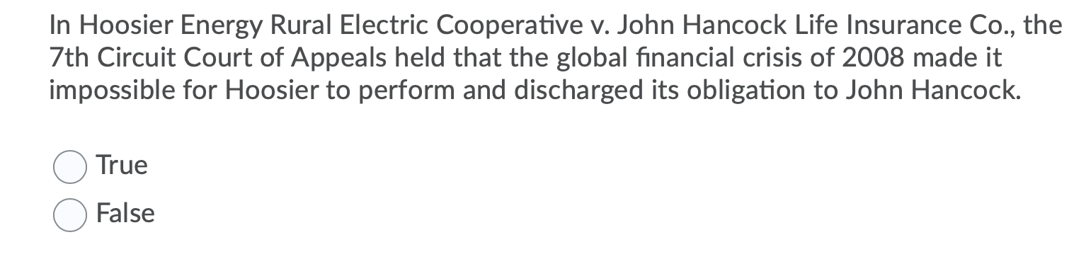 In Hoosier Energy Rural Electric Cooperative v.