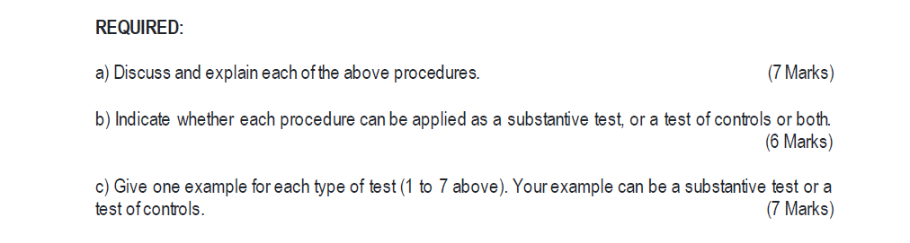 REQUIRED: a) Discuss and explain each of the