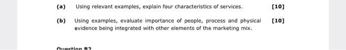 (a) Using relevant examples, explain four