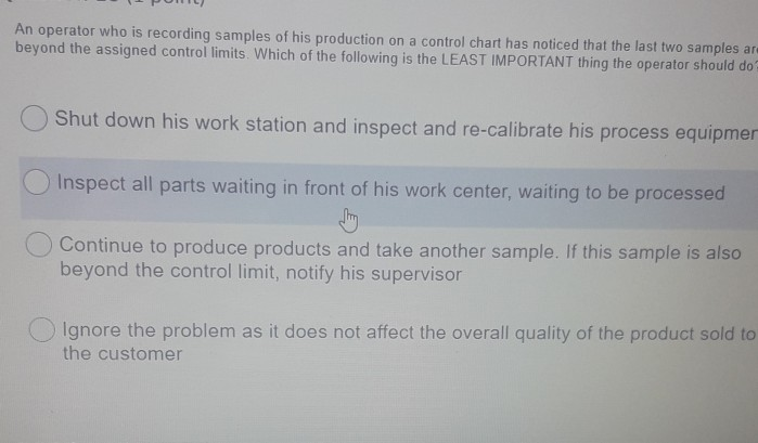 An operator who is recording samples of his