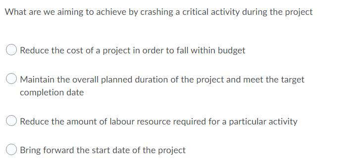 What are we aiming to achieve by crashing a