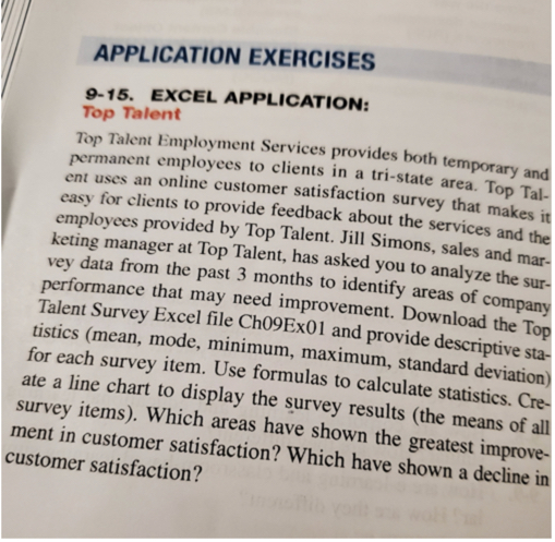 APPLICATION EXERCISES 9-15. EXCEL APPLICATION:
