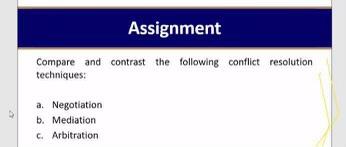 Assignment Compare and contrast the following