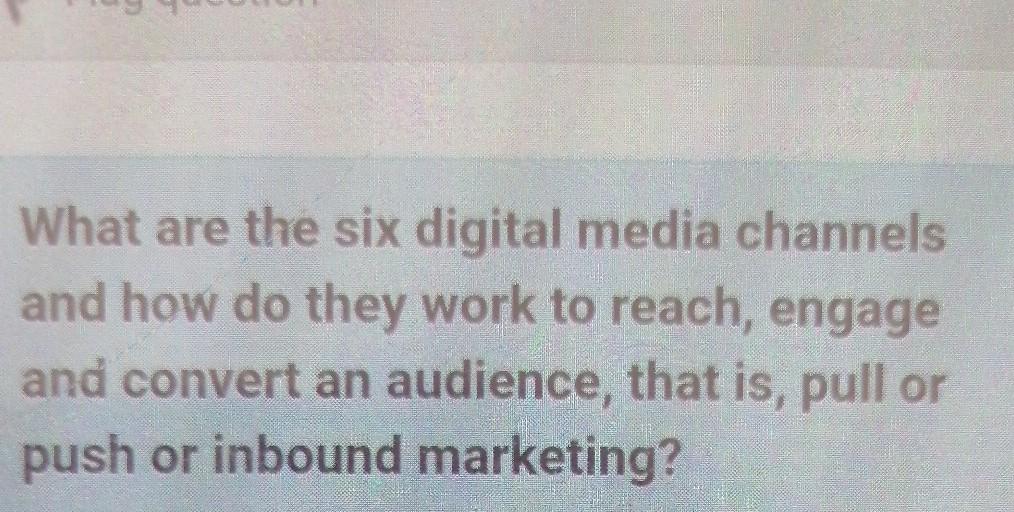 What are the six digital media channels and how