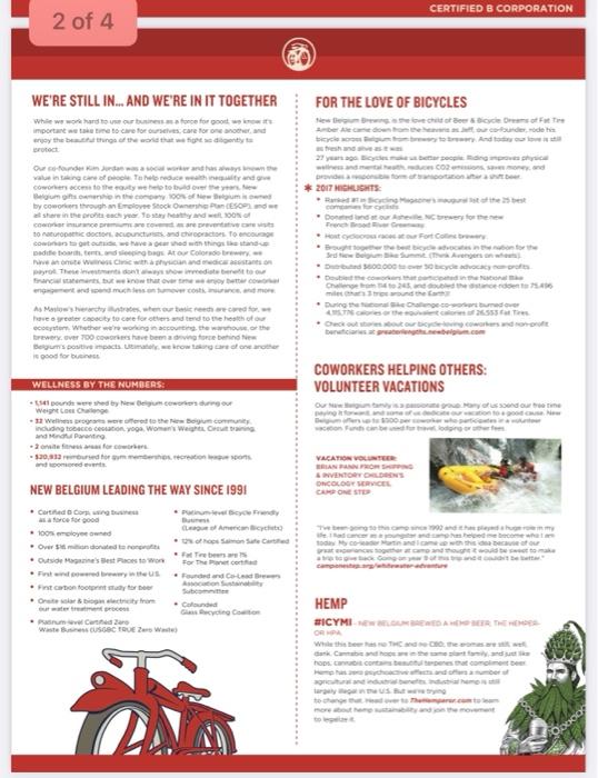 1. What environmental issues does the New Belgium