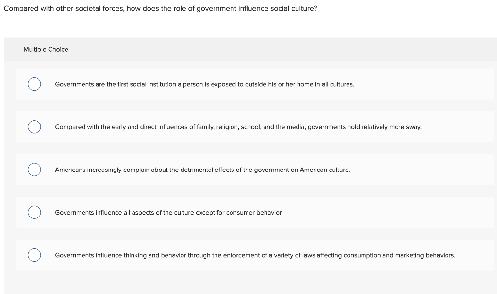 Compared with other societal forces, how does the