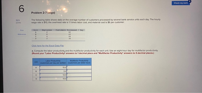 Check my work 6 Problem 2-7 (Algo) The following