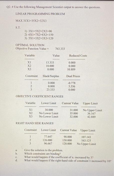 i need excel solution only Q2. # Use the