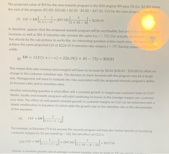 please answer thank youuuu Customer Lifetime