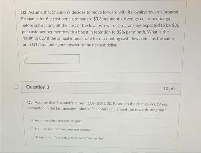 please answer thank youuuu Customer Lifetime