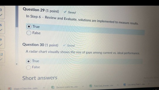 3 Question 29 (1 point) Saved In Step 6 - Review