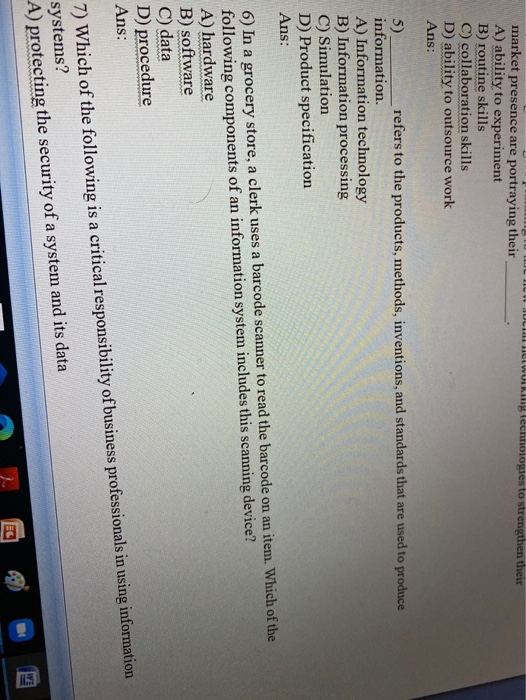 Part A 1) In a job interview, Lillian is asked to