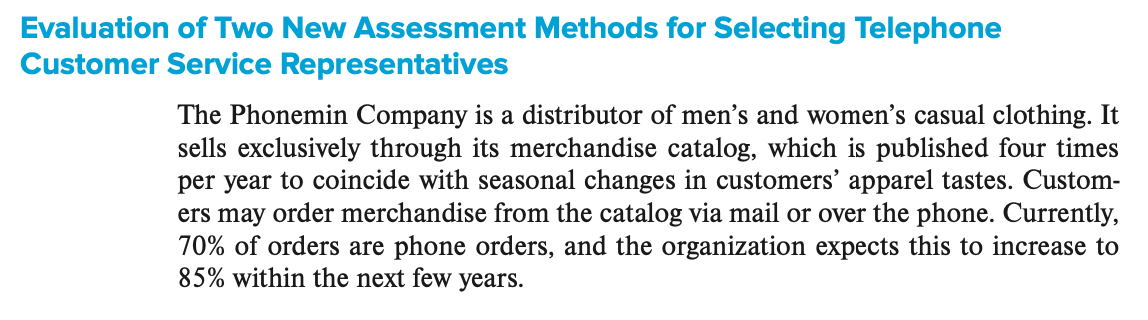 Read the case at the end of Chapter 7, Evaluation
