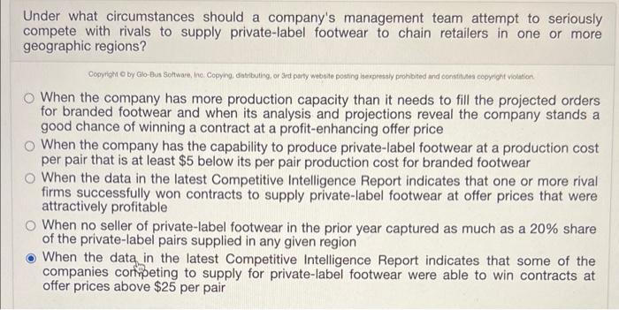 Under what circumstances should a company's